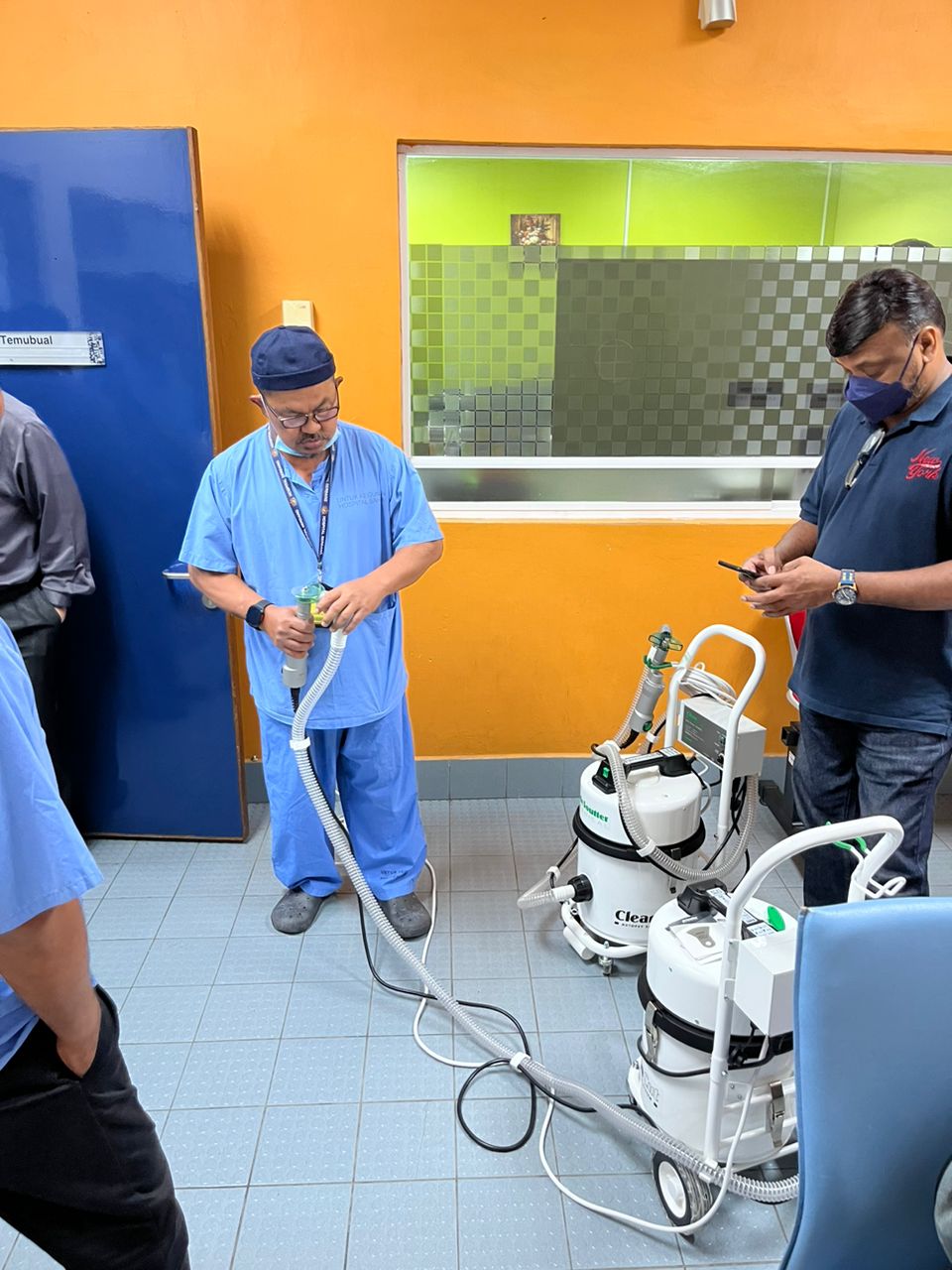 Staff with equipment 1